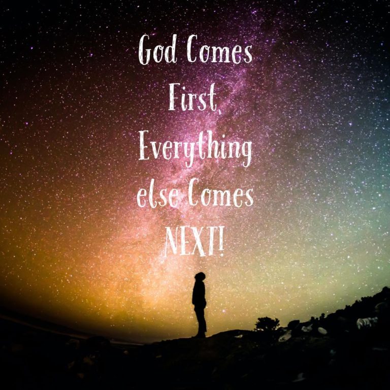 God Comes First, Everything Else Comes Next | George Wrighster